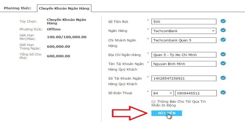 Rút Tiền Hi88 Cùng Những Phương Thức Giao Dịch Phổ Biến 2 5 bước rút tiền nhanh gọn